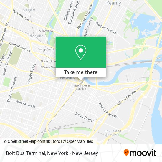 Mapa de Bolt Bus Terminal