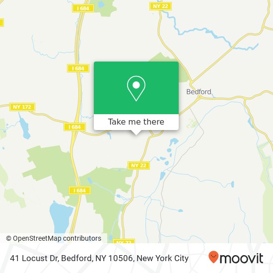 Mapa de 41 Locust Dr, Bedford, NY 10506