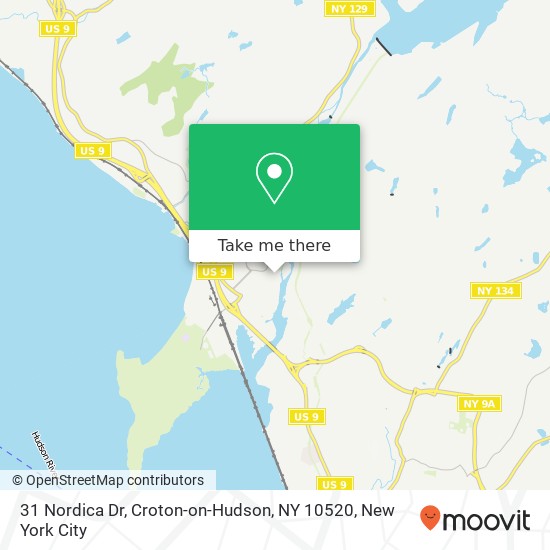 Mapa de 31 Nordica Dr, Croton-on-Hudson, NY 10520