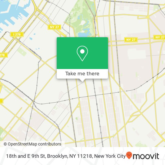 Mapa de 18th and E 9th St, Brooklyn, NY 11218