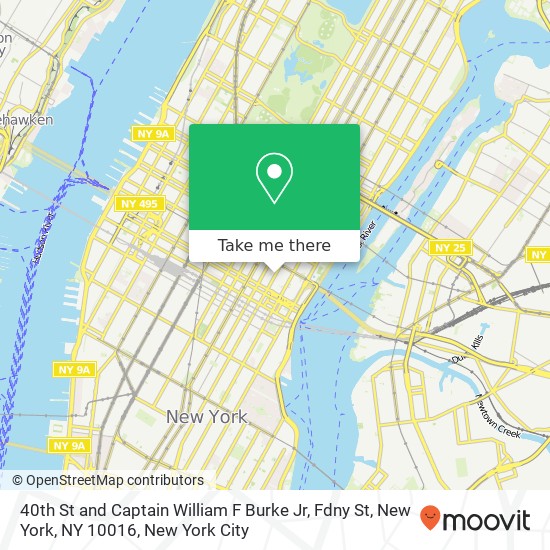 40th St and Captain William F Burke Jr, Fdny St, New York, NY 10016 map