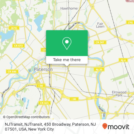 NJTransit, NJTransit, 450 Broadway, Paterson, NJ 07501, USA map