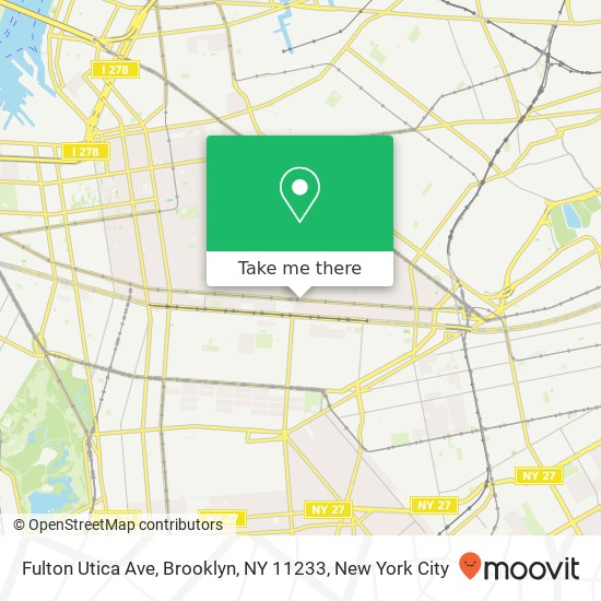 Mapa de Fulton Utica Ave, Brooklyn, NY 11233