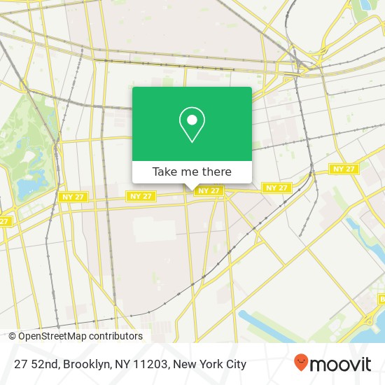 Mapa de 27 52nd, Brooklyn, NY 11203