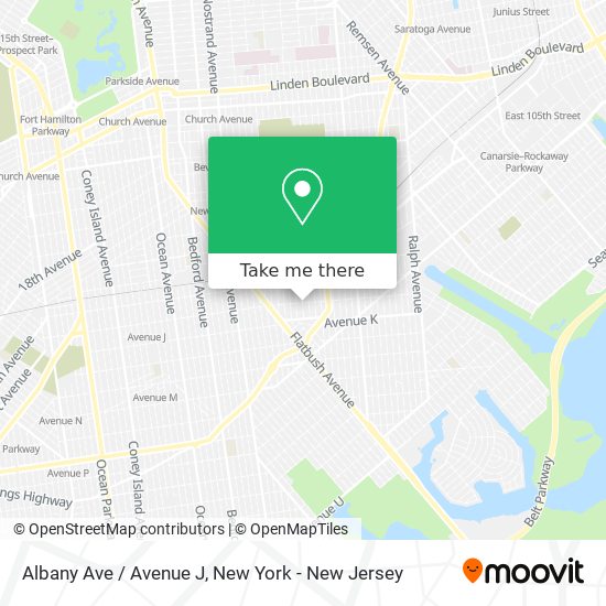 Albany Ave / Avenue J map