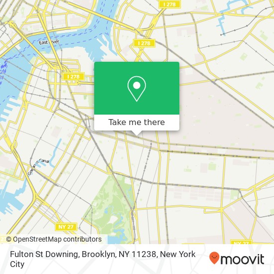 Mapa de Fulton St Downing, Brooklyn, NY 11238