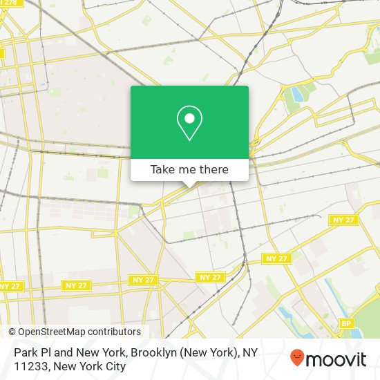 Park Pl and New York, Brooklyn (New York), NY 11233 map