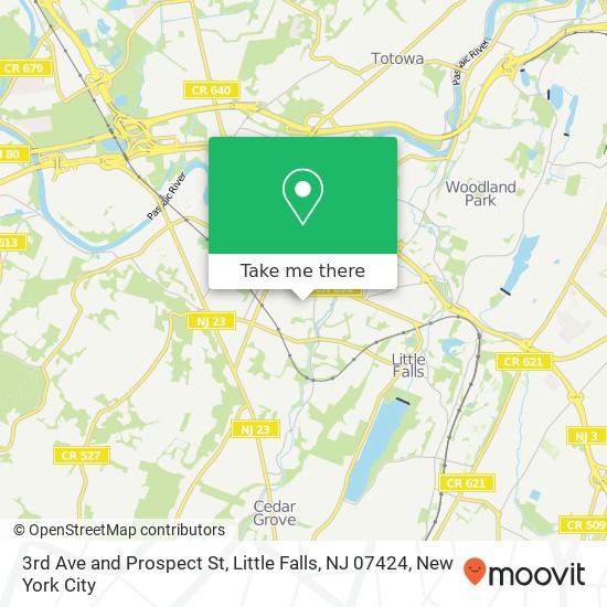 3rd Ave and Prospect St, Little Falls, NJ 07424 map