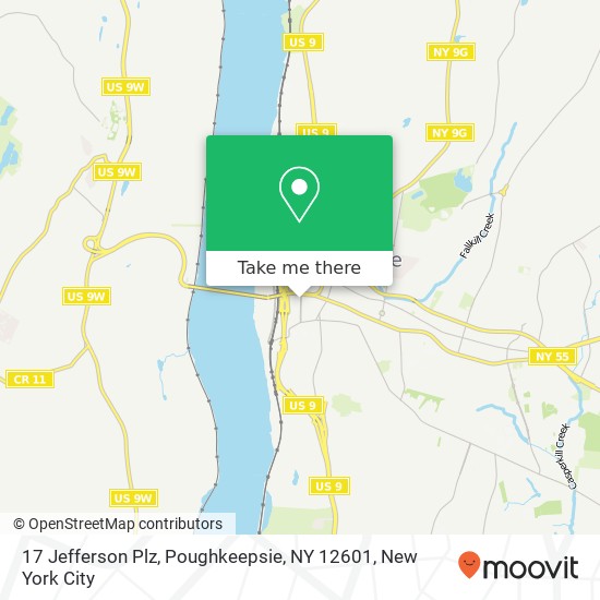 Mapa de 17 Jefferson Plz, Poughkeepsie, NY 12601