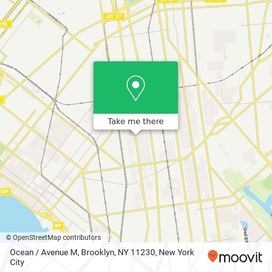 Ocean / Avenue M, Brooklyn, NY 11230 map