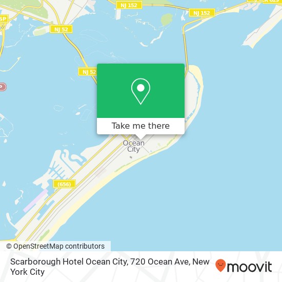 Mapa de Scarborough Hotel Ocean City, 720 Ocean Ave