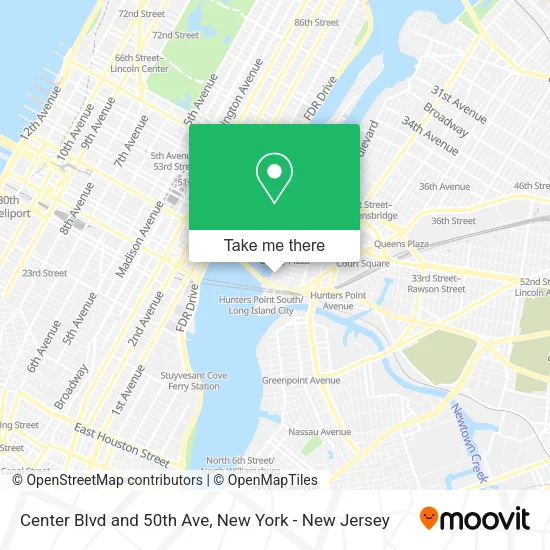 Center Blvd and 50th Ave map