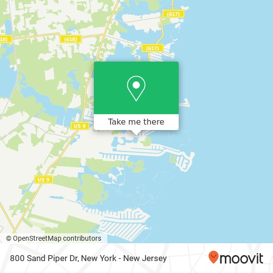Mapa de 800 Sand Piper Dr, Lanoka Harbor, NJ 08734