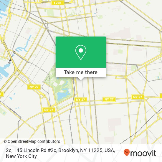 Mapa de 2c, 145 Lincoln Rd #2c, Brooklyn, NY 11225, USA