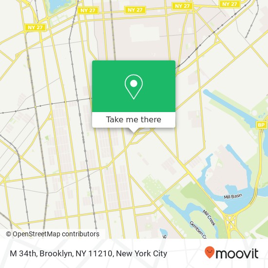 Mapa de M 34th, Brooklyn, NY 11210