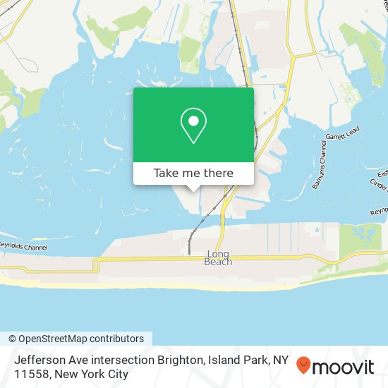 Mapa de Jefferson Ave intersection Brighton, Island Park, NY 11558