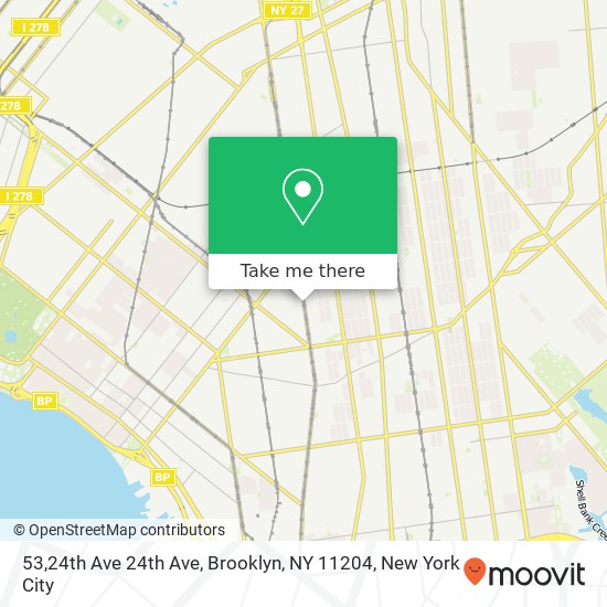 Mapa de 53,24th Ave 24th Ave, Brooklyn, NY 11204