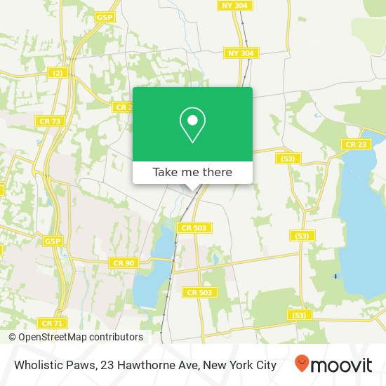 Mapa de Wholistic Paws, 23 Hawthorne Ave