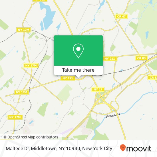 Mapa de Maltese Dr, Middletown, NY 10940