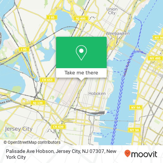 Palisade Ave Hobson, Jersey City, NJ 07307 map