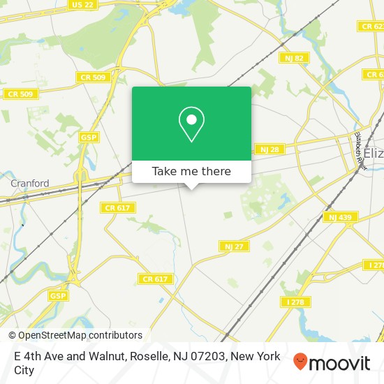E 4th Ave and Walnut, Roselle, NJ 07203 map