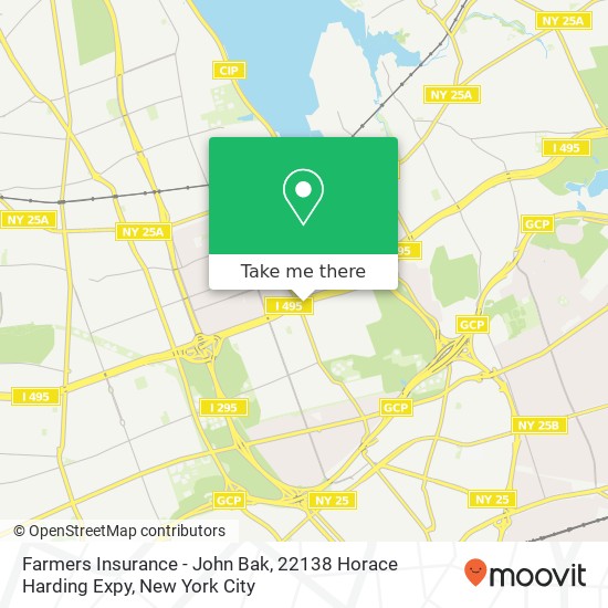 Mapa de Farmers Insurance - John Bak, 22138 Horace Harding Expy