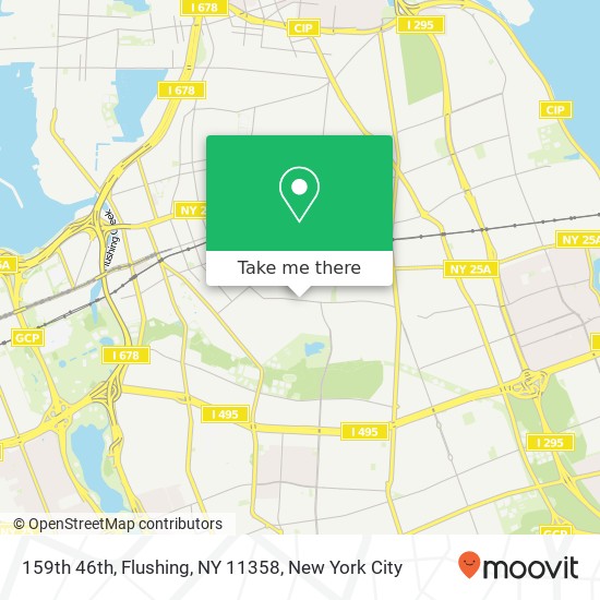 159th 46th, Flushing, NY 11358 map