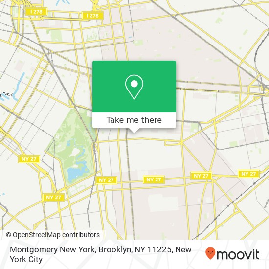 Mapa de Montgomery New York, Brooklyn, NY 11225