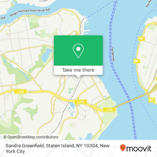 Mapa de Sandra Greenfield, Staten Island, NY 10304
