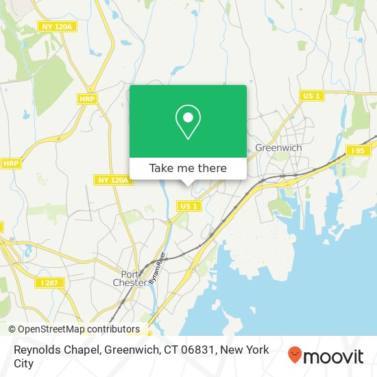 Mapa de Reynolds Chapel, Greenwich, CT 06831