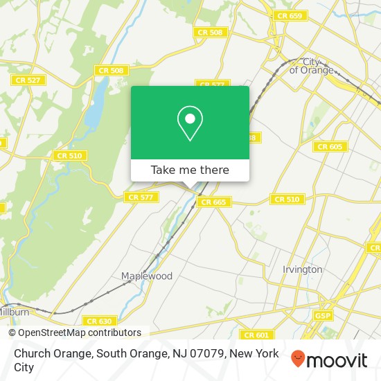 Church Orange, South Orange, NJ 07079 map