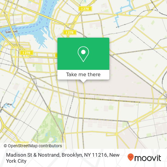 Mapa de Madison St & Nostrand, Brooklyn, NY 11216