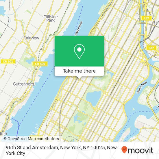 Mapa de 96th St and Amsterdam, New York, NY 10025