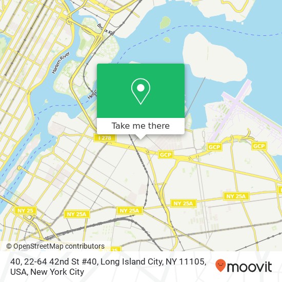 Mapa de 40, 22-64 42nd St #40, Long Island City, NY 11105, USA