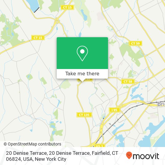 Mapa de 20 Denise Terrace, 20 Denise Terrace, Fairfield, CT 06824, USA