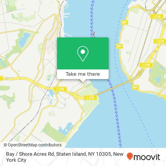 Bay / Shore Acres Rd, Staten Island, NY 10305 map