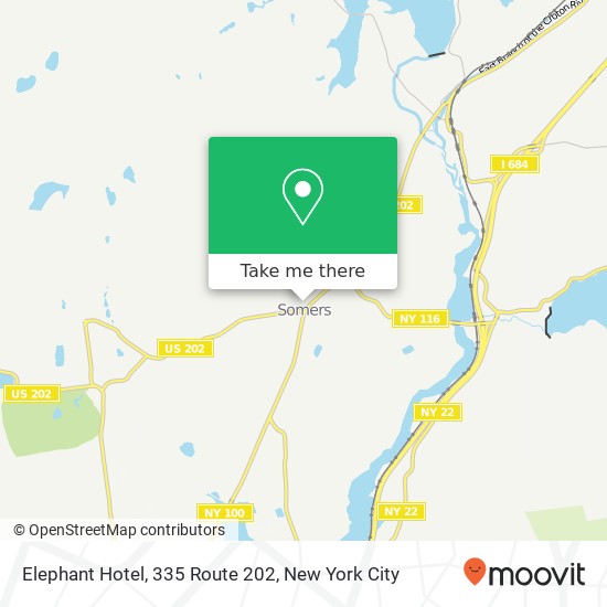 Mapa de Elephant Hotel, 335 Route 202