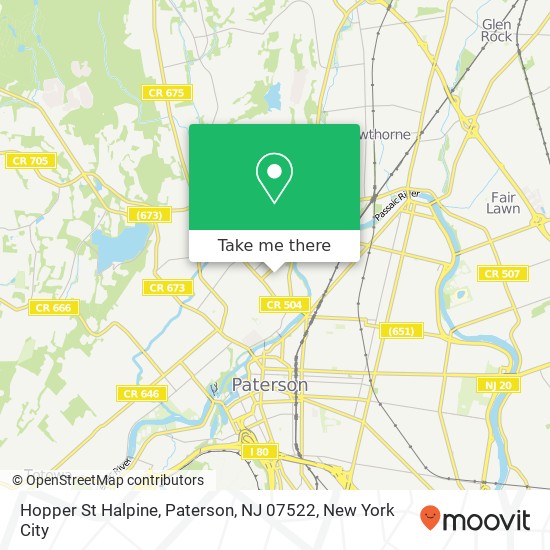 Mapa de Hopper St Halpine, Paterson, NJ 07522