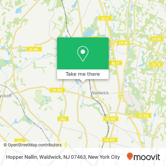 Mapa de Hopper Nallin, Waldwick, NJ 07463