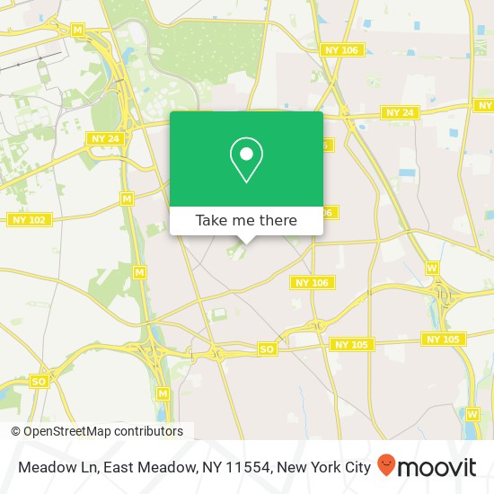 Mapa de Meadow Ln, East Meadow, NY 11554