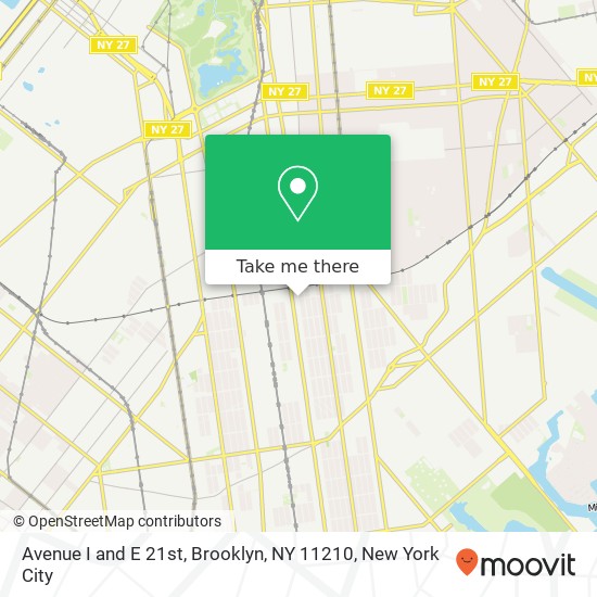 Mapa de Avenue I and E 21st, Brooklyn, NY 11210