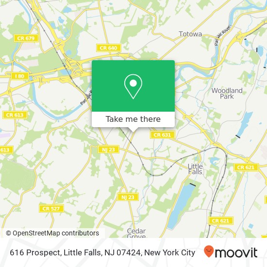 Mapa de 616 Prospect, Little Falls, NJ 07424