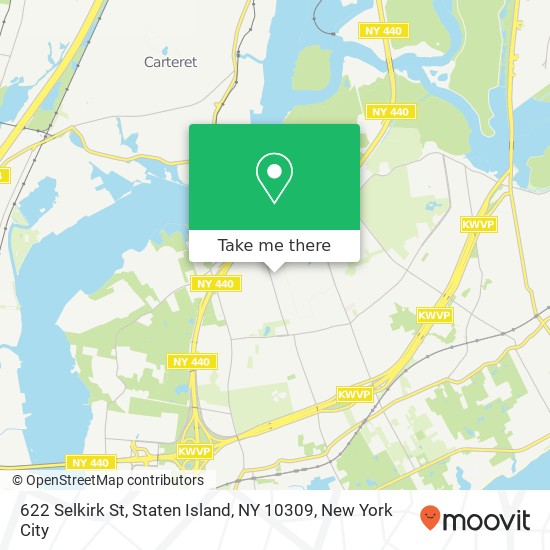 Mapa de 622 Selkirk St, Staten Island, NY 10309