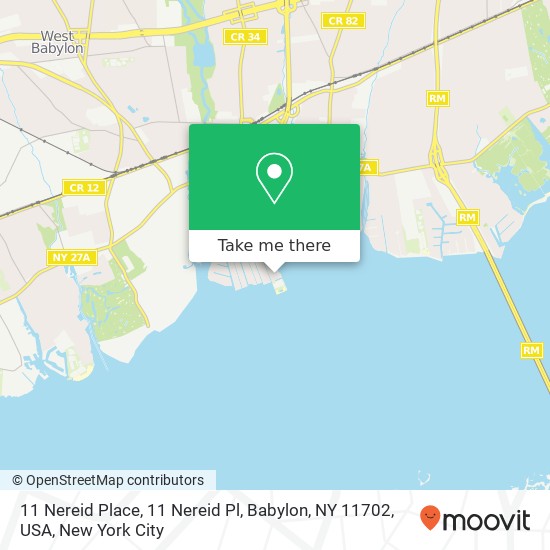 Mapa de 11 Nereid Place, 11 Nereid Pl, Babylon, NY 11702, USA