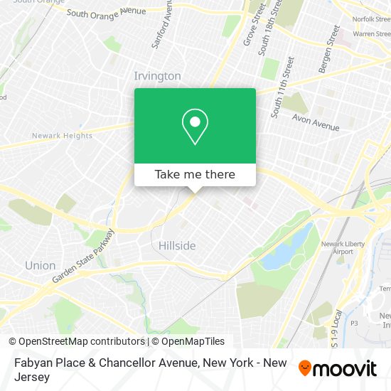 Fabyan Place & Chancellor Avenue map