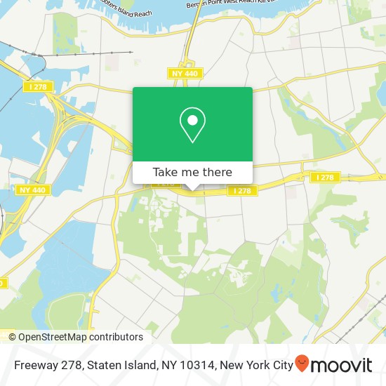 Mapa de Freeway 278, Staten Island, NY 10314
