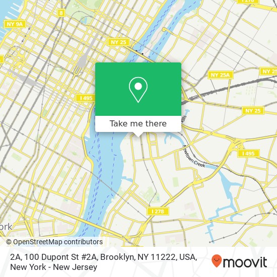 2A, 100 Dupont St #2A, Brooklyn, NY 11222, USA map