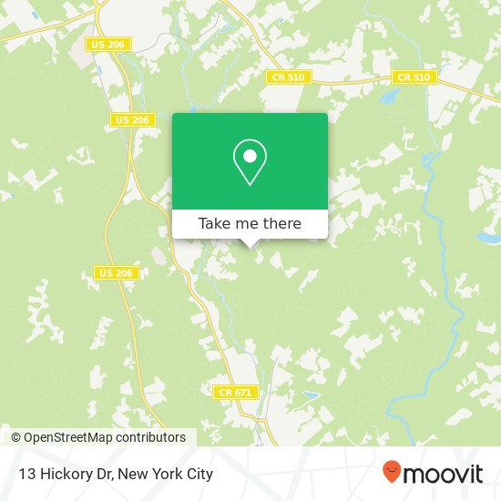 Mapa de 13 Hickory Dr, Chester, NJ 07930