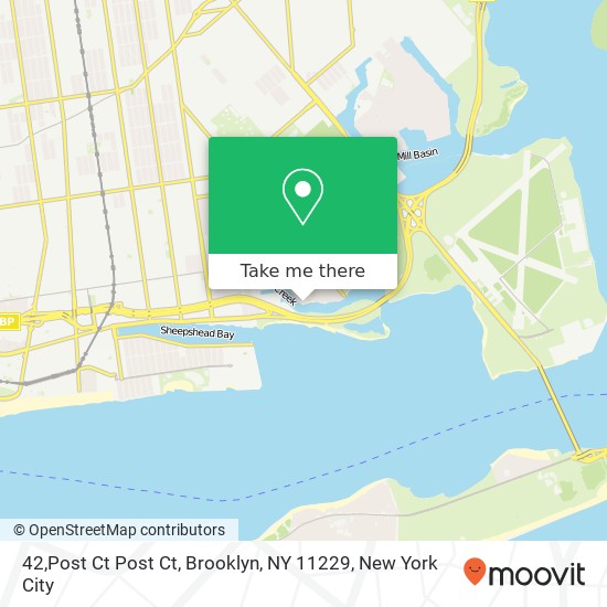 42,Post Ct Post Ct, Brooklyn, NY 11229 map