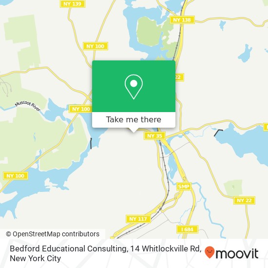 Mapa de Bedford Educational Consulting, 14 Whitlockville Rd